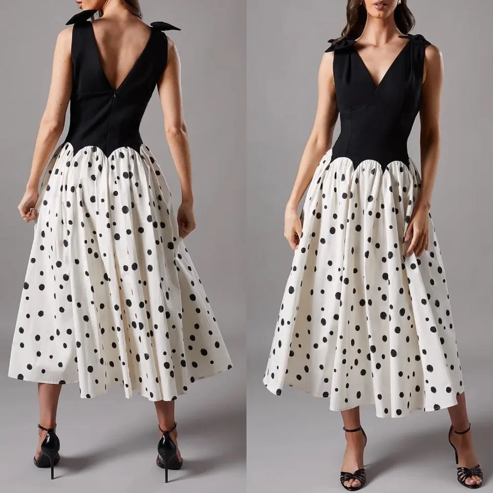 Customized Matching Jersey Pleat Bow V-neck A-line Midi Dresses Bespoke Occasion Dresses Exquisite ElegantSizes Available Sexy
Customized Matching Jersey Pleat Bow V-neck A-line Midi Dresses Bespoke Occasion Dresses Exquisite ElegantSizes Available Sexy