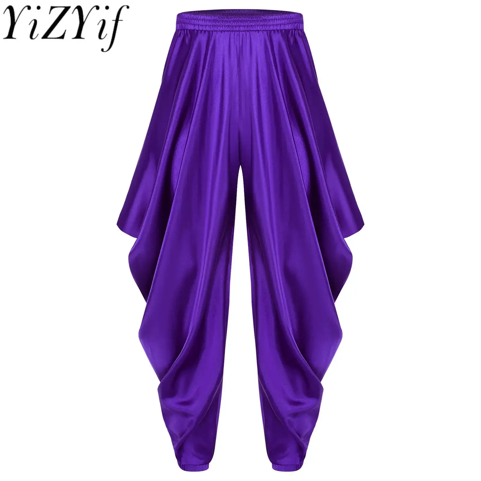 Female Arabic Indian Folkloric Cosplay Harem Pants Stylish Satiny Loose Trousers for Halloween Carnival Daily Fashion Pants
Female Arabic Indian Folkloric Cosplay Harem Pants Stylish Satiny Loose Trousers for Halloween Carnival Daily Fashion Pants