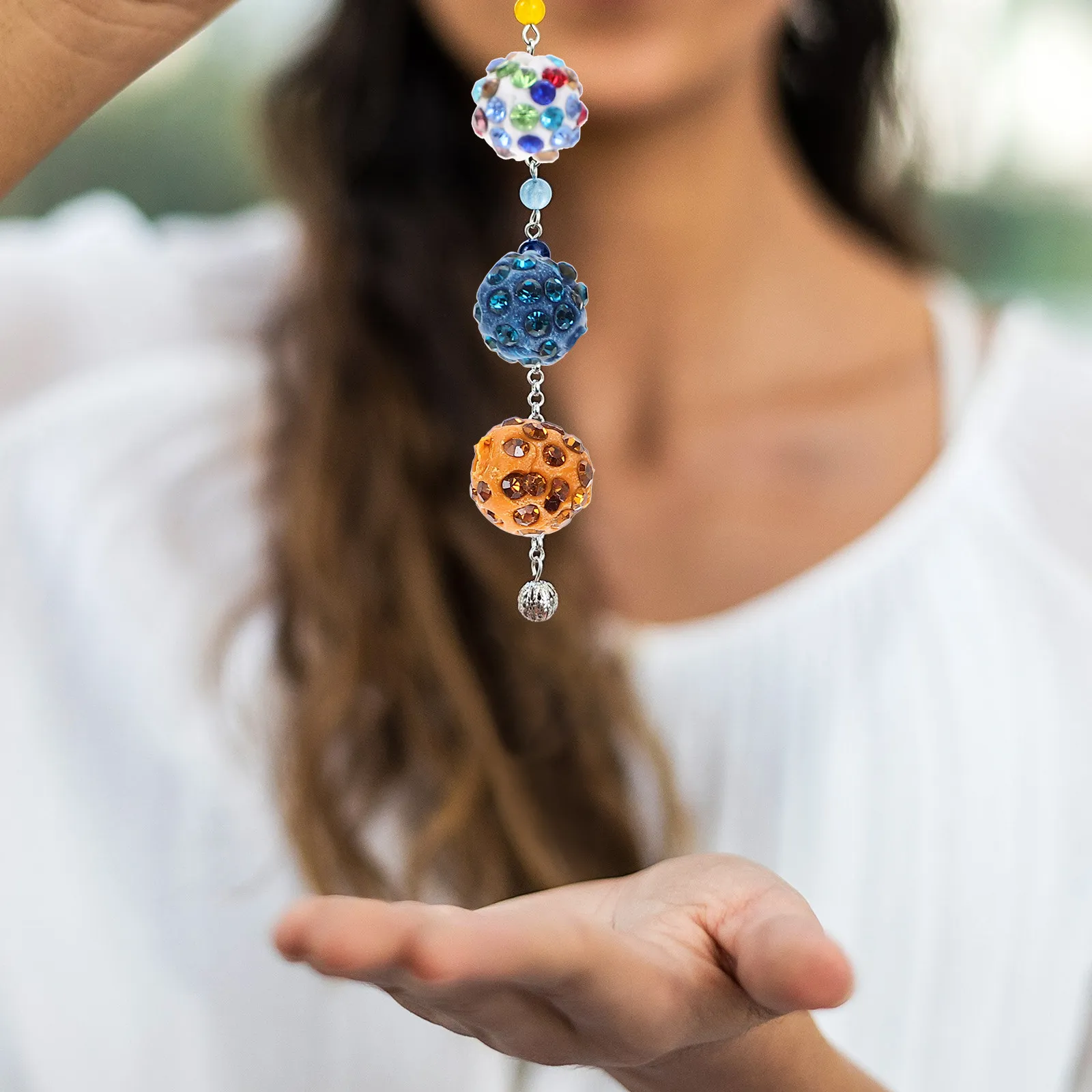 50Pcs Rhinestone Spacer Beads Round Disco Ball Charm Decorative Loose Beads for Jewelry Making Bracelet Craft Supplies
50Pcs Rhinestone Spacer Beads Round Disco Ball Charm Decorative Loose Beads for Jewelry Making Bracelet Craft Supplies