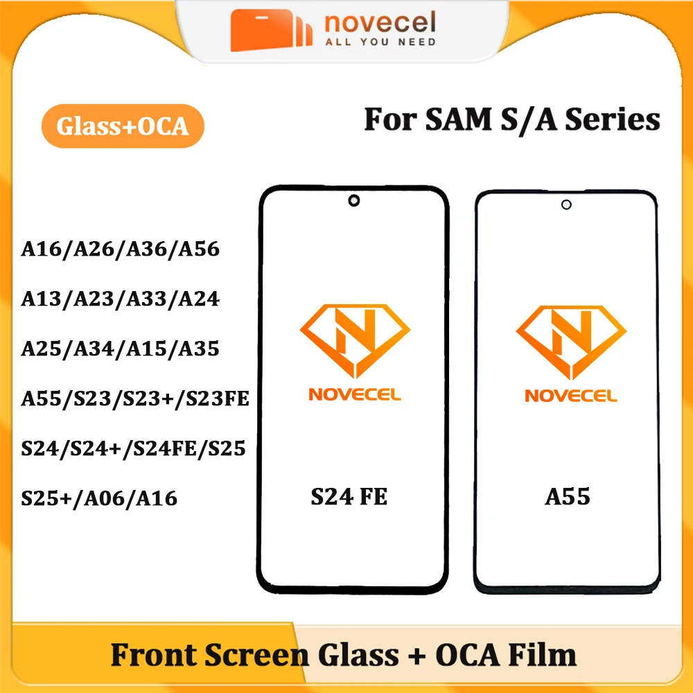 Novecel 10pcs For Samsung Galaxy S25 A07 A17 A16 A26 A36 A56 A35 A15 S24 S24+ S24FE Touch Screen Front Outer Glass Lens Replace
Novecel 10pcs For Samsung Galaxy S25 A07 A17 A16 A26 A36 A56 A35 A15 S24 S24+ S24FE Touch Screen Front Outer Glass Lens Replace