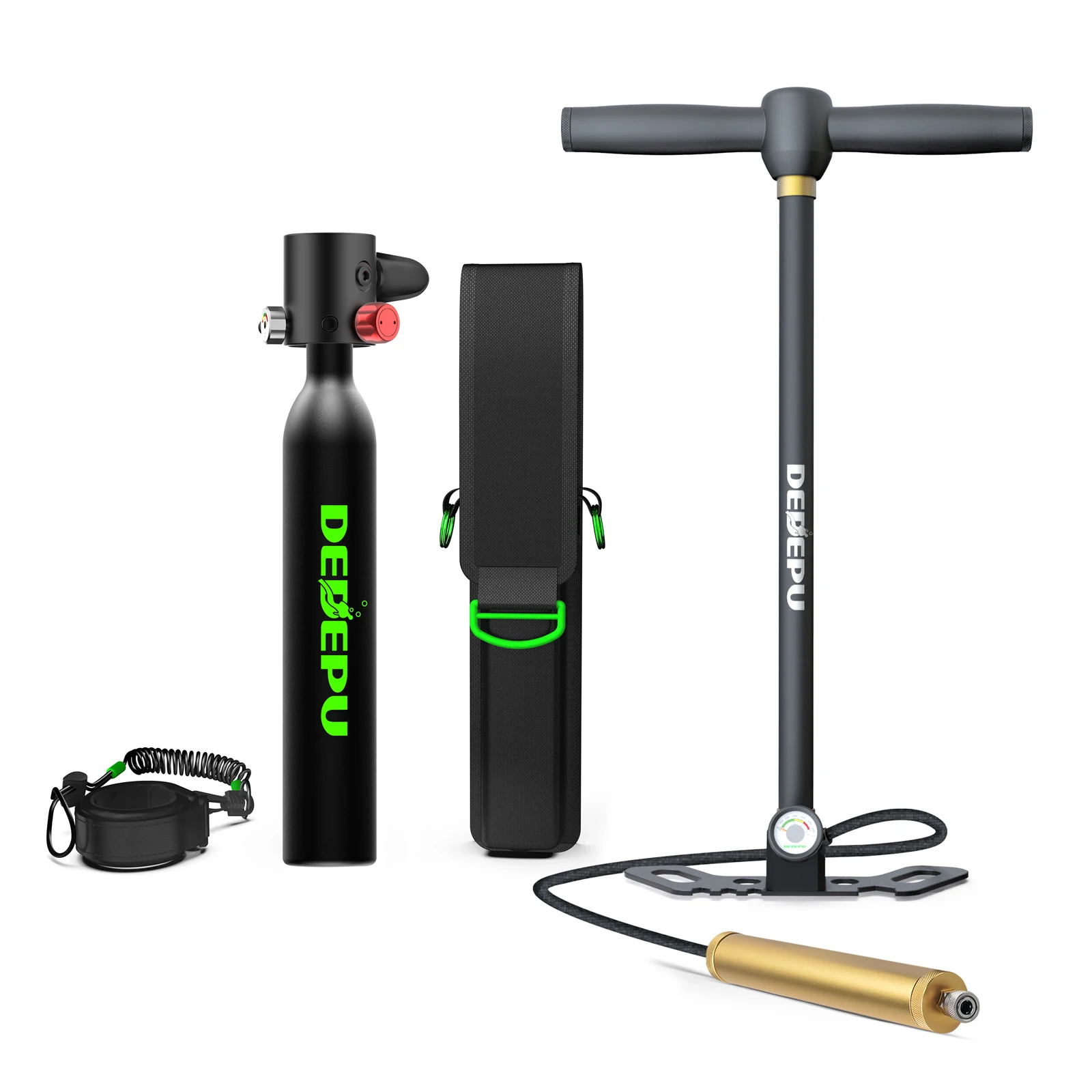 DEDEPU 0.5L High-Pressure Aluminum Diving Tank (5-10 Minutes) - Constant Pressure Regulator with On/Off Switch,4-Stage Hand Pump
DEDEPU 0.5L High-Pressure Aluminum Diving Tank (5-10 Minutes) - Constant Pressure Regulator with On/Off Switch,4-Stage Hand Pump