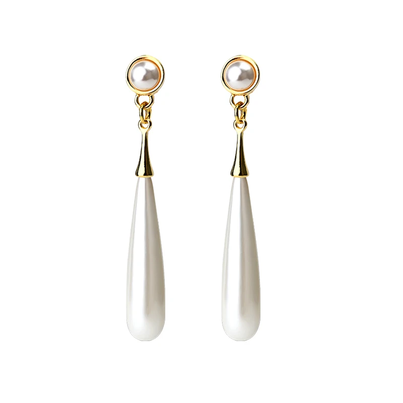 Long high-end personalized imitation pearl water drop earrings, new temperament simple earrings for women
Long high-end personalized imitation pearl water drop earrings, new temperament simple earrings for women