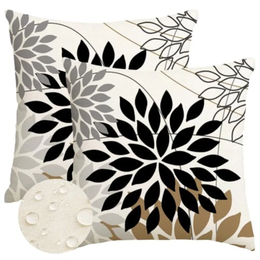 Outdoor Pillow Covers Waterproof 18x18 Inch Set of 2, Floral and White Square Cushion Case Decoration for Patio Furniture Garde
Outdoor Pillow Covers Waterproof 18x18 Inch Set of 2, Floral and White Square Cushion Case Decoration for Patio Furniture Garde