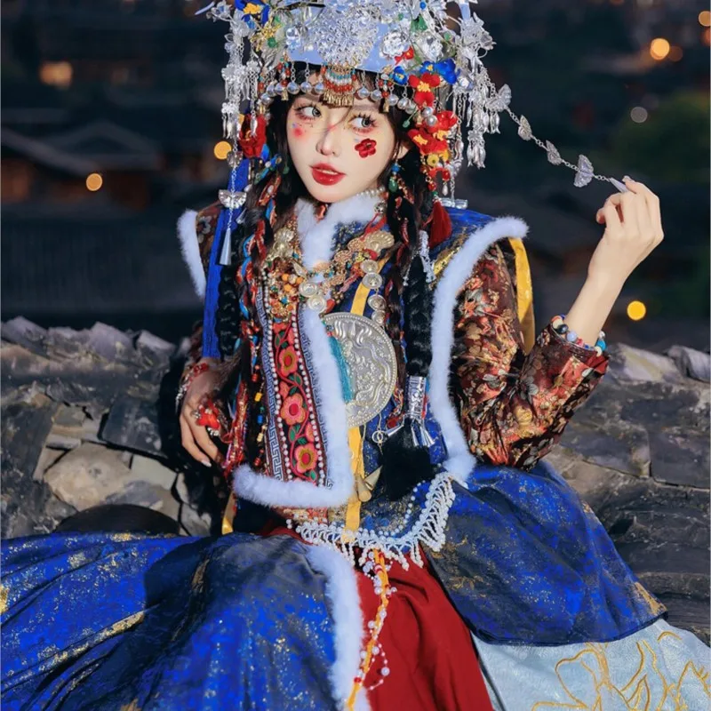 Thickened exotic style national clothing female characteristic robe May photo new
Thickened exotic style national clothing female characteristic robe May photo new