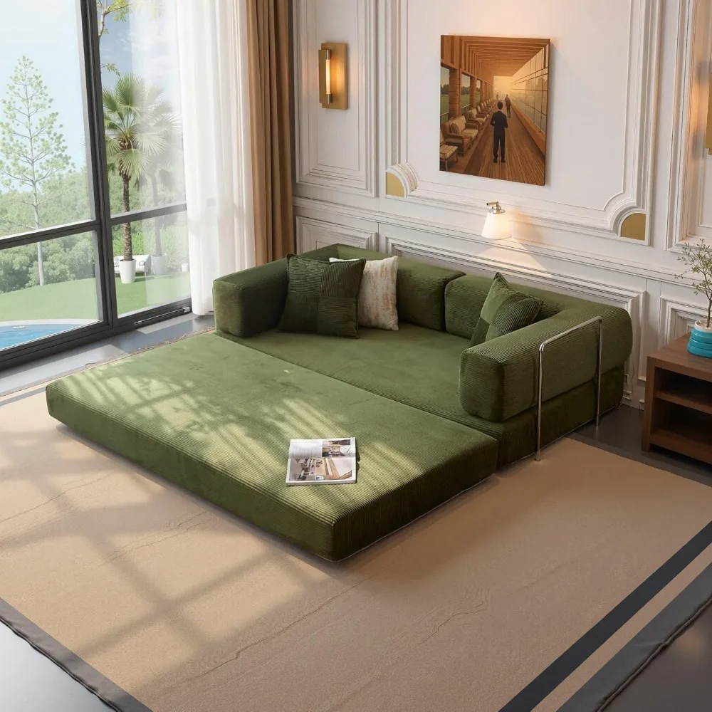 78.8" Modular Convertible Sofa Bed with Corduroy Cover, 2 in 1 Floor Couch with Armrests and Backrest – Compression Sofa in Box
78.8" Modular Convertible Sofa Bed with Corduroy Cover, 2 in 1 Floor Couch with Armrests and Backrest – Compression Sofa in Box