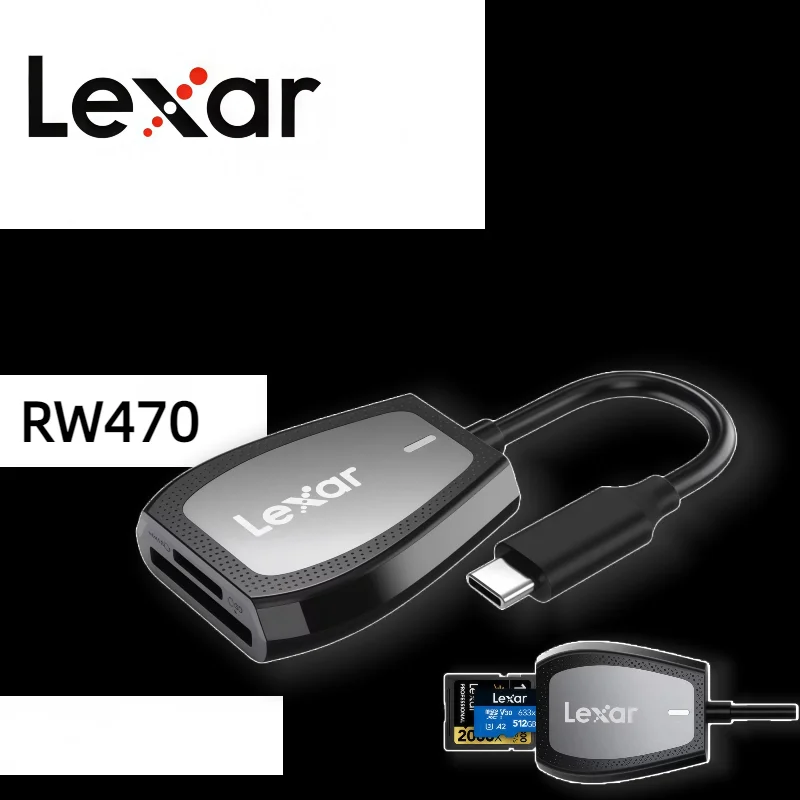 Lexar Professional USB 3.2 Type-C Dual-Slot Reader Supports SD and microSD UHS-II Cards Up To 312MB/s Read for Laptop Desktop
Lexar Professional USB 3.2 Type-C Dual-Slot Reader Supports SD and microSD UHS-II Cards Up To 312MB/s Read for Laptop Desktop