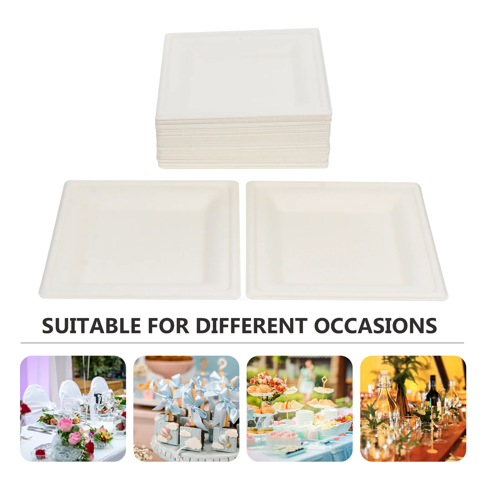 50 Pcs Pulp Disc Cake Plate Paper Dish Plates Party Supplies Kitchen Decorate Portable Dance Child
50 Pcs Pulp Disc Cake Plate Paper Dish Plates Party Supplies Kitchen Decorate Portable Dance Child