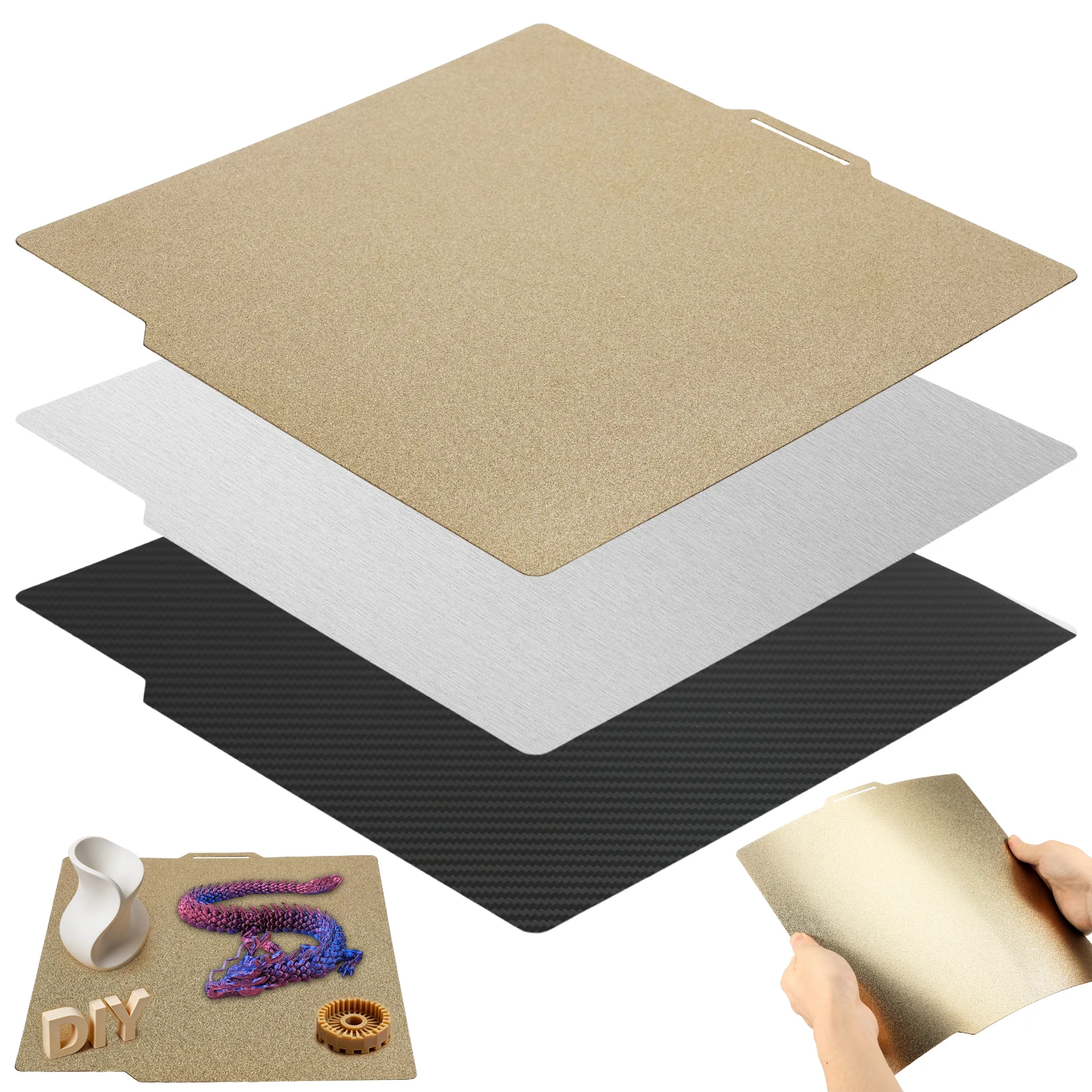 PEI Build Plate 257x275mm for Bambu Lab X1C P1P P1S A1 P2S Double Sided Textured PEI PET Carbon Fiber Spring Steel Sheet Bed
PEI Build Plate 257x275mm for Bambu Lab X1C P1P P1S A1 P2S Double Sided Textured PEI PET Carbon Fiber Spring Steel Sheet Bed