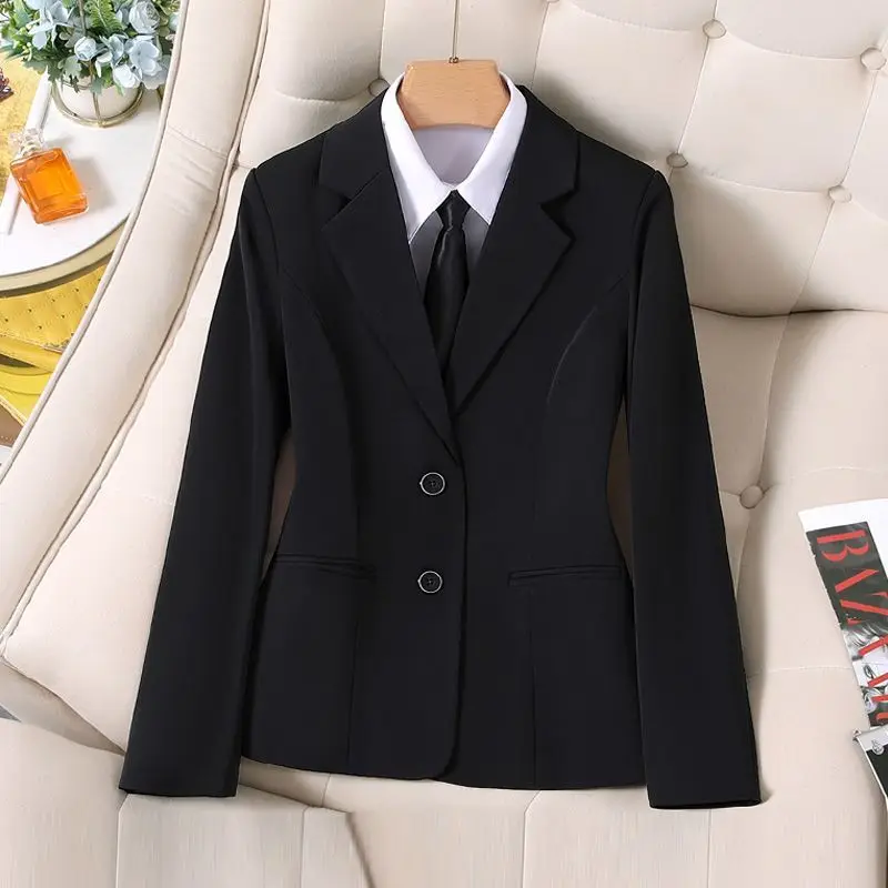 Slim Fit Busin женский костюм Jaet Profional Work Interview Bla ature Western Sle сезонная одежда на весну и осень
Slim Fit Busin женский костюм Jaet Profional Work Interview Bla ature Western Sle сезонная одежда на весну и осень