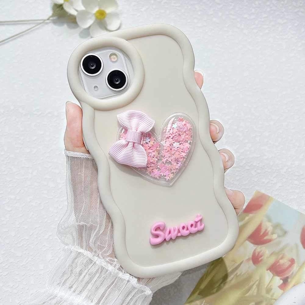 Quicksand Heart Bow Wavy Soft Phone Case For iPhone 15 Pro Max Case iPhone 16 13 14 11 12 Pro Max X XR XS SE Soft Silicone Cover
Quicksand Heart Bow Wavy Soft Phone Case For iPhone 15 Pro Max Case iPhone 16 13 14 11 12 Pro Max X XR XS SE Soft Silicone Cover