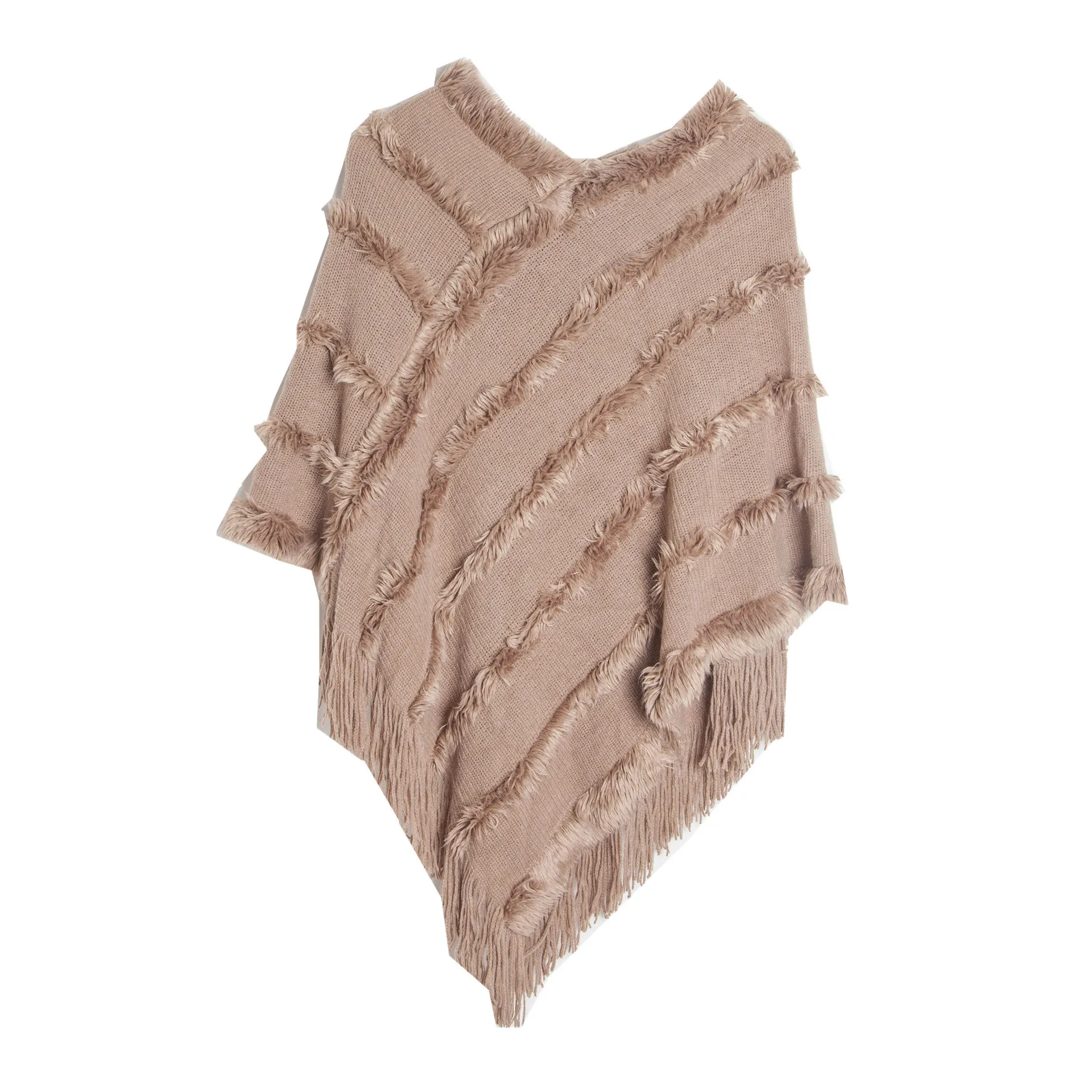New Spring Autumn Winter V-neck Solid Color Knitted plush Shawl Fashion Street Poncho Lady Capes Pink Cloaks
New Spring Autumn Winter V-neck Solid Color Knitted plush Shawl Fashion Street Poncho Lady Capes Pink Cloaks