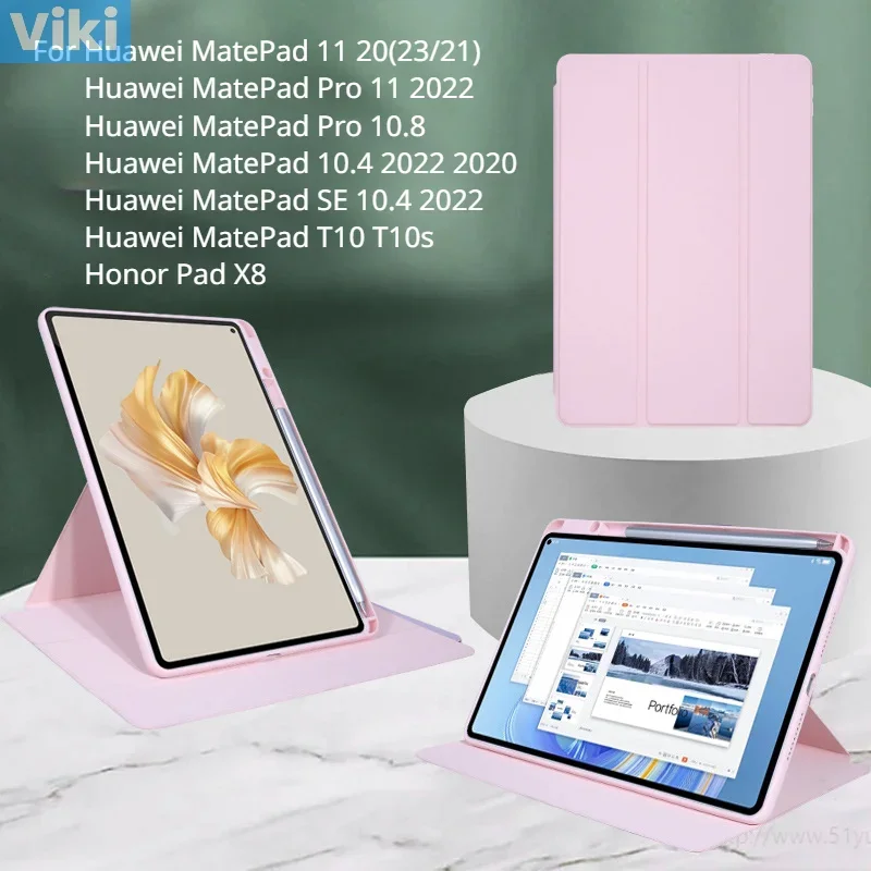 360 Rotatable Transparent Case for Huawei MatePad 11 Pro 11 10.8 MatePad SE 10.4 T10 T10s Honor Pad X8 with Pencil Holder Cover
360 Rotatable Transparent Case for Huawei MatePad 11 Pro 11 10.8 MatePad SE 10.4 T10 T10s Honor Pad X8 with Pencil Holder Cover