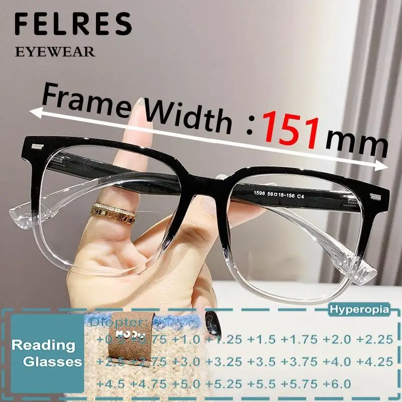 Large Size 151mm Ultralight TR90 Blue Light Blocking Reading Glasses Men Women Clear Prescription Optical Eyewear Readers
Large Size 151mm Ultralight TR90 Blue Light Blocking Reading Glasses Men Women Clear Prescription Optical Eyewear Readers