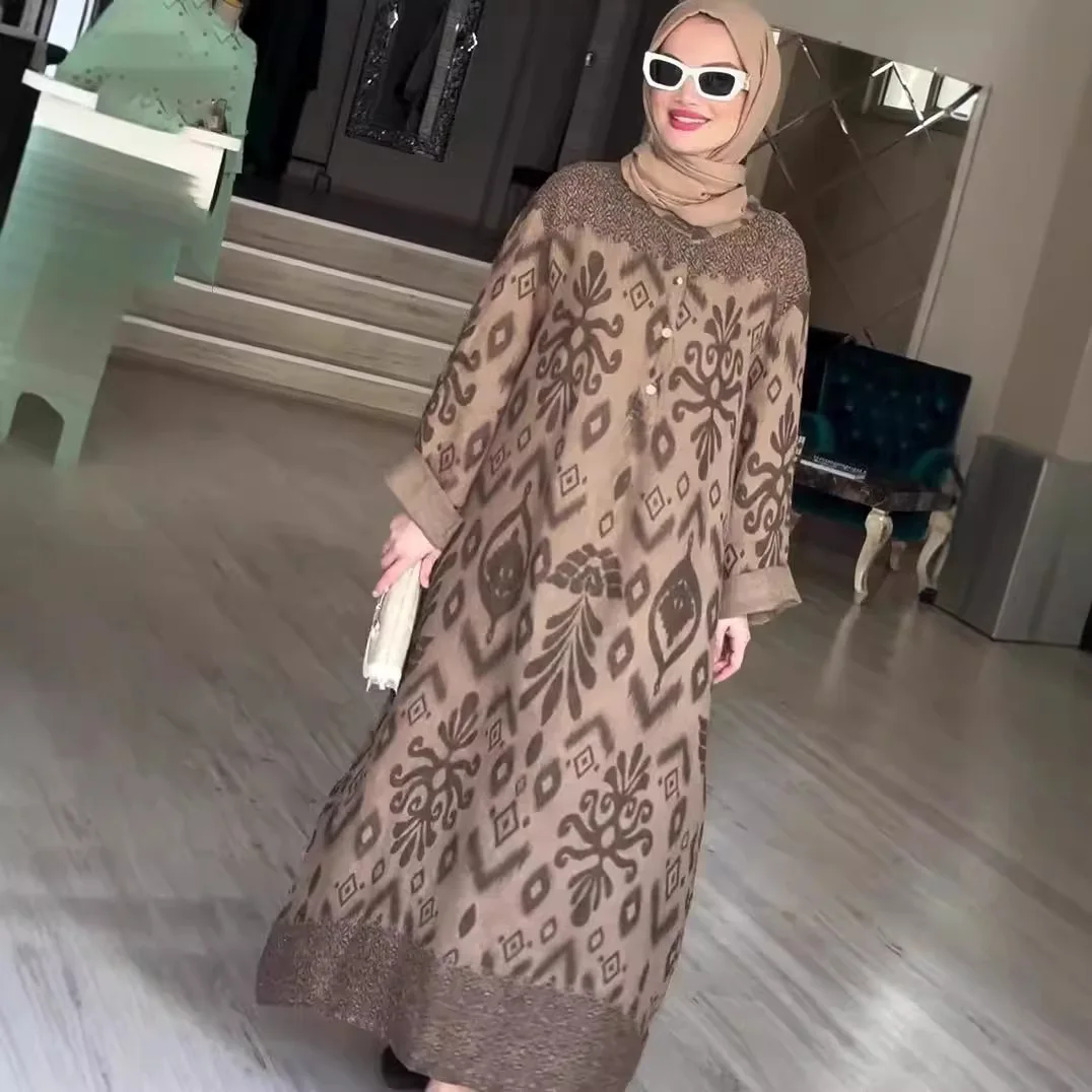 Eid Abaya Women Muslim Print Dress Dubai Khimar Jilbab Kebaya Kaftan Robe Hijab Long Sleeve Dresses Abayas Ramadan Islam Clothes
Eid Abaya Women Muslim Print Dress Dubai Khimar Jilbab Kebaya Kaftan Robe Hijab Long Sleeve Dresses Abayas Ramadan Islam Clothes