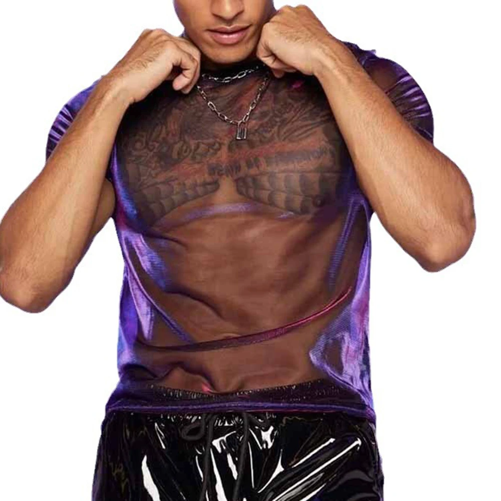 Male T-Shirt T-Shirt Men Mesh T Shirt O Neck Party Nightclub Polyester Regular See Through Sexy Tops Short Sleeve
Male T-Shirt T-Shirt Men Mesh T Shirt O Neck Party Nightclub Polyester Regular See Through Sexy Tops Short Sleeve