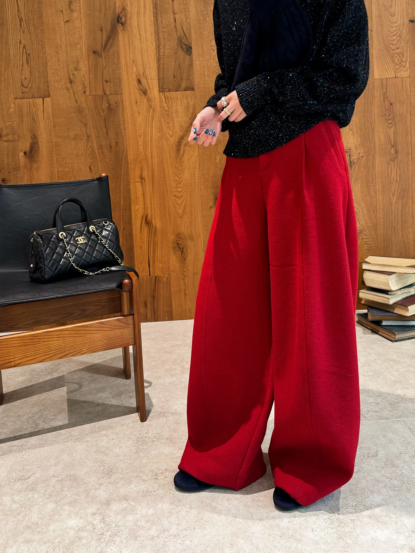 Faionable Wool Blend Casual Pants Wide Leg Loose Fit High Waist Korean Sle Ladies' Leisure Trousers by BUUE
Faionable Wool Blend Casual Pants Wide Leg Loose Fit High Waist Korean Sle Ladies' Leisure Trousers by BUUE