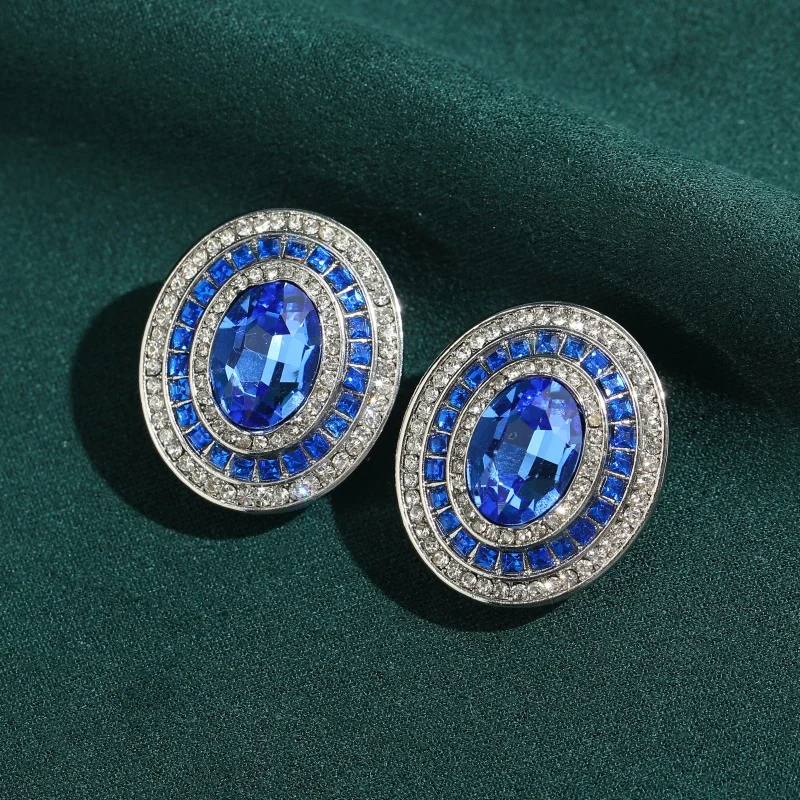 Vintage Blue Crystal White Rhinestone Oval Earrings Jewelry Gold Color Art Deco For Woman Trendy Luxury Brand Gift Trending 2026
Vintage Blue Crystal White Rhinestone Oval Earrings Jewelry Gold Color Art Deco For Woman Trendy Luxury Brand Gift Trending 2026
