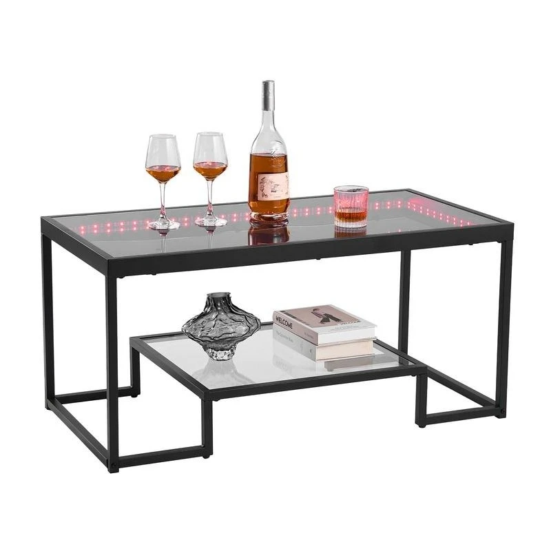 Modern Toughened Glass Side Stand 39" For Living Room Office Lounge, Integrated Lighting Dual Tiers Rectangular Open Storage Minimalist Metal Frame Construction Assembly Required
Modern Toughened Glass Side Stand 39" For Living Room Office Lounge, Integrated Lighting Dual Tiers Rectangular Open Storage Minimalist Metal Frame Construction Assembly Required