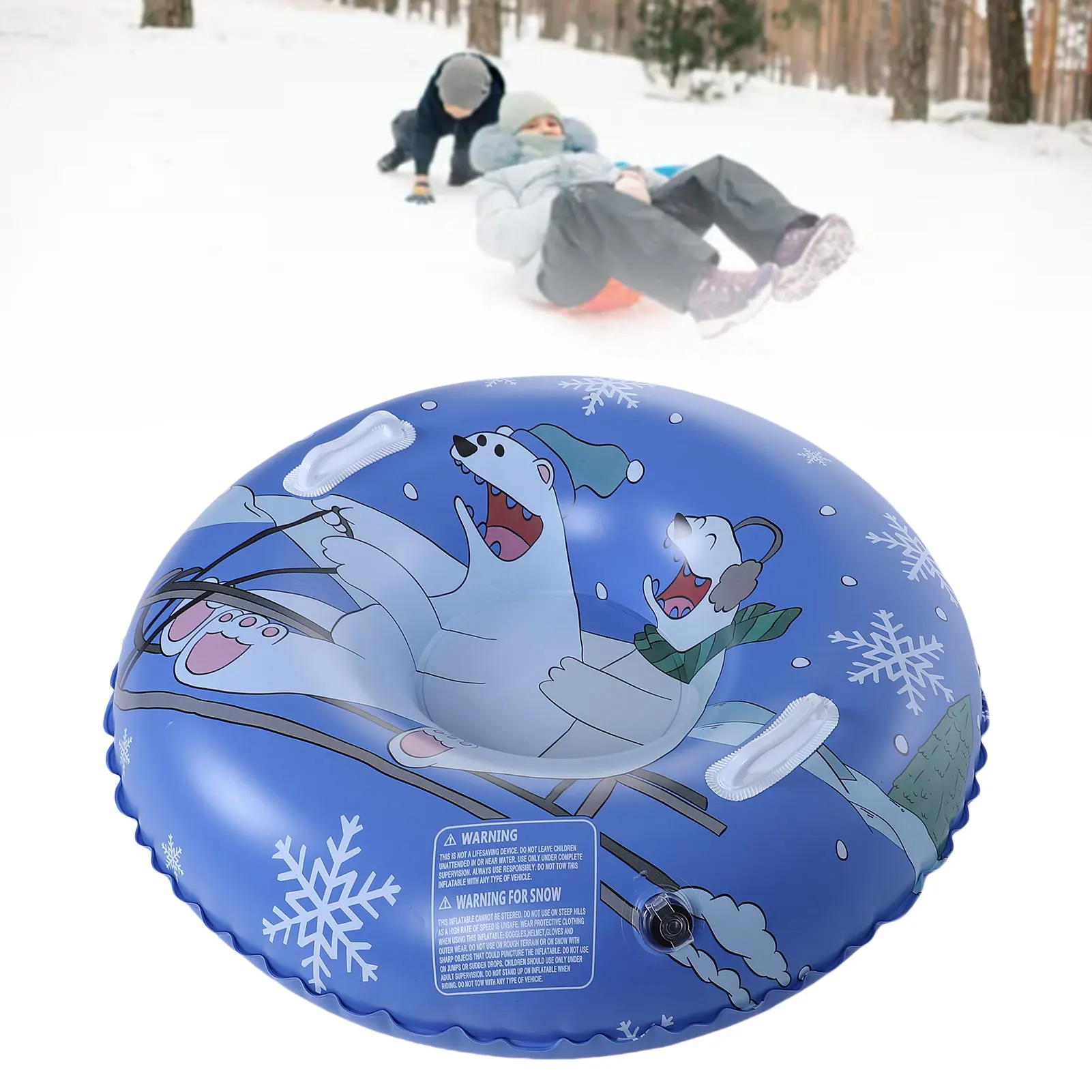 36 Inch Inflatable Snow Tube Sled Thickened Bottom Kids Sled with Handles 2 Repair Patches for Winter Outdoor Sledding
36 Inch Inflatable Snow Tube Sled Thickened Bottom Kids Sled with Handles 2 Repair Patches for Winter Outdoor Sledding