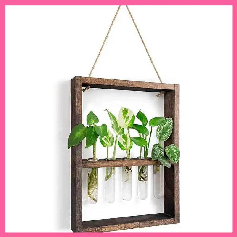CMHI-Wall Mounted Hanging Plants Test Tube Flower Bud Glass Terrarium Wooden Frame For Home Garden Wedding Decoration
CMHI-Wall Mounted Hanging Plants Test Tube Flower Bud Glass Terrarium Wooden Frame For Home Garden Wedding Decoration