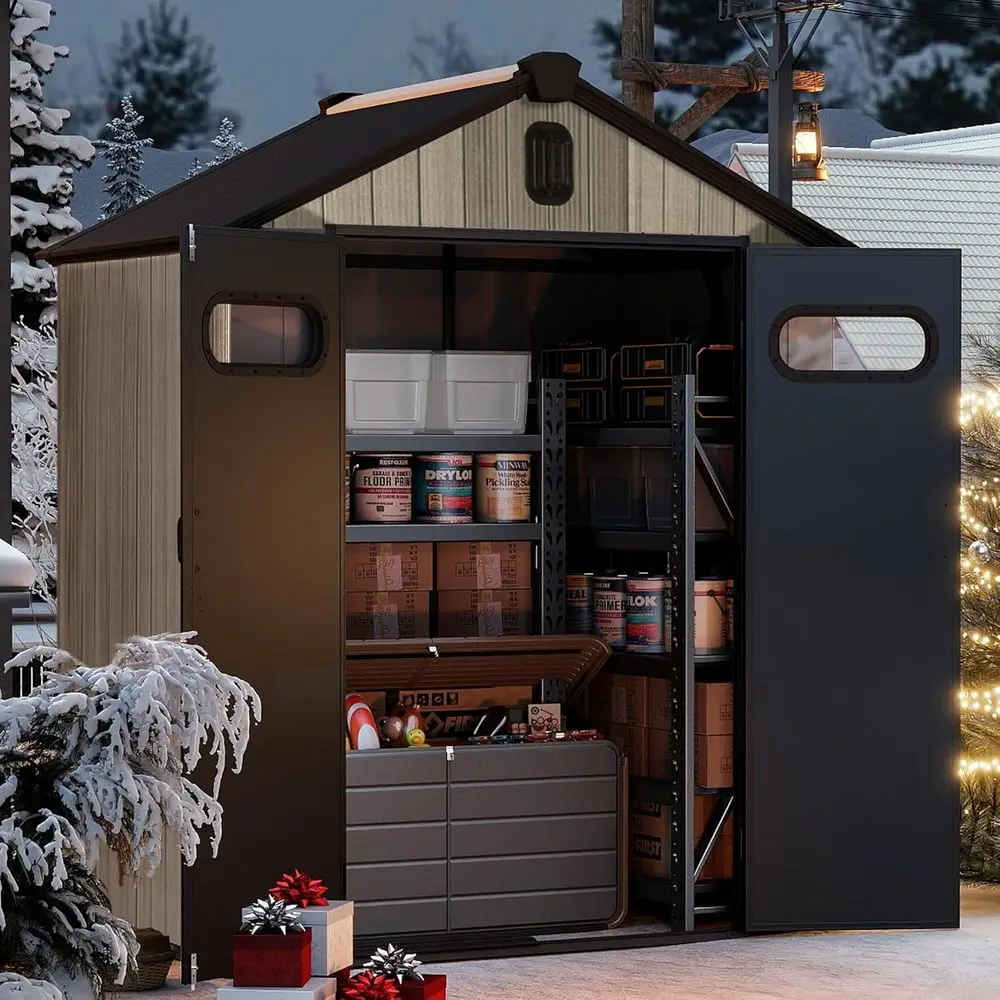 Weather-Resistant 6x4 Outdoor Storage Shed for Garden, Lawn, and Pool Equipment - Grey
Weather-Resistant 6x4 Outdoor Storage Shed for Garden, Lawn, and Pool Equipment - Grey