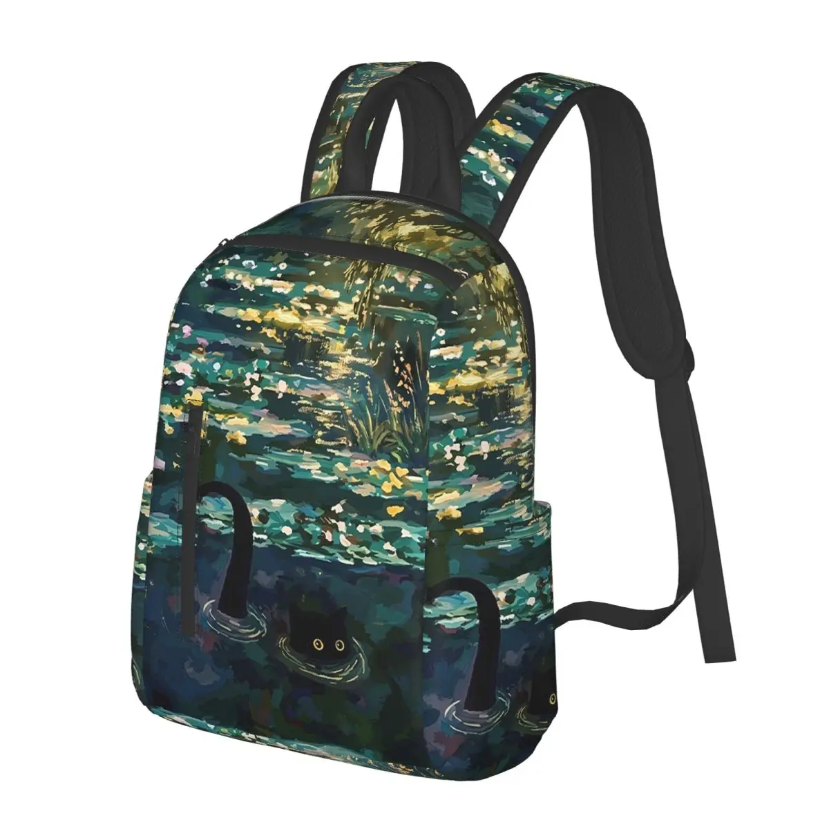 Black Cat In The Pond Cartoon Student Backpack School Bag Hiking Travel Daypack for Men Women Bookbag Shoulder Bags
Black Cat In The Pond Cartoon Student Backpack School Bag Hiking Travel Daypack for Men Women Bookbag Shoulder Bags
