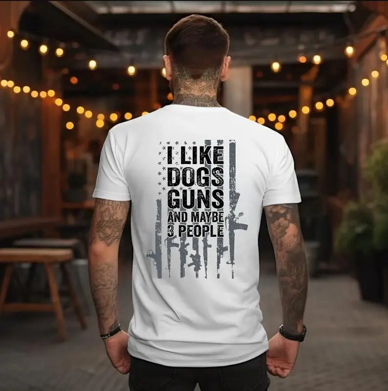 Футболка I LIKE DOGS GUNS AND MAYBE 3 PEOPLE для мужчин и женщин, летняя одежда из чистого хлопка, модная повседневная футболка с короткими рукавами
Футболка I LIKE DOGS GUNS AND MAYBE 3 PEOPLE для мужчин и женщин, летняя одежда из чистого хлопка, модная повседневная футболка с короткими рукавами