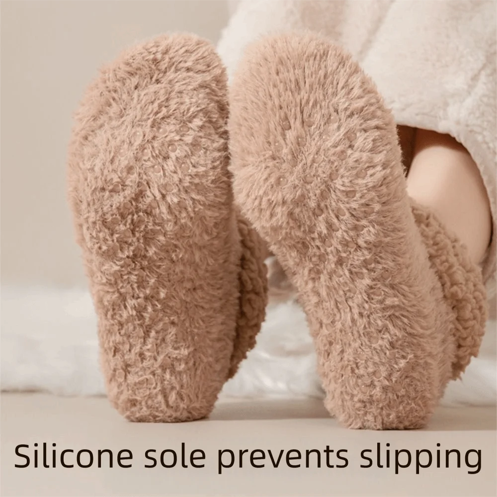 Home Wear Fleece Lining Warm Floor Socks Keep Warm Soft Indoor Floor Shoes Comfortable Anti-slip Home Socks Autumn Winter
Home Wear Fleece Lining Warm Floor Socks Keep Warm Soft Indoor Floor Shoes Comfortable Anti-slip Home Socks Autumn Winter