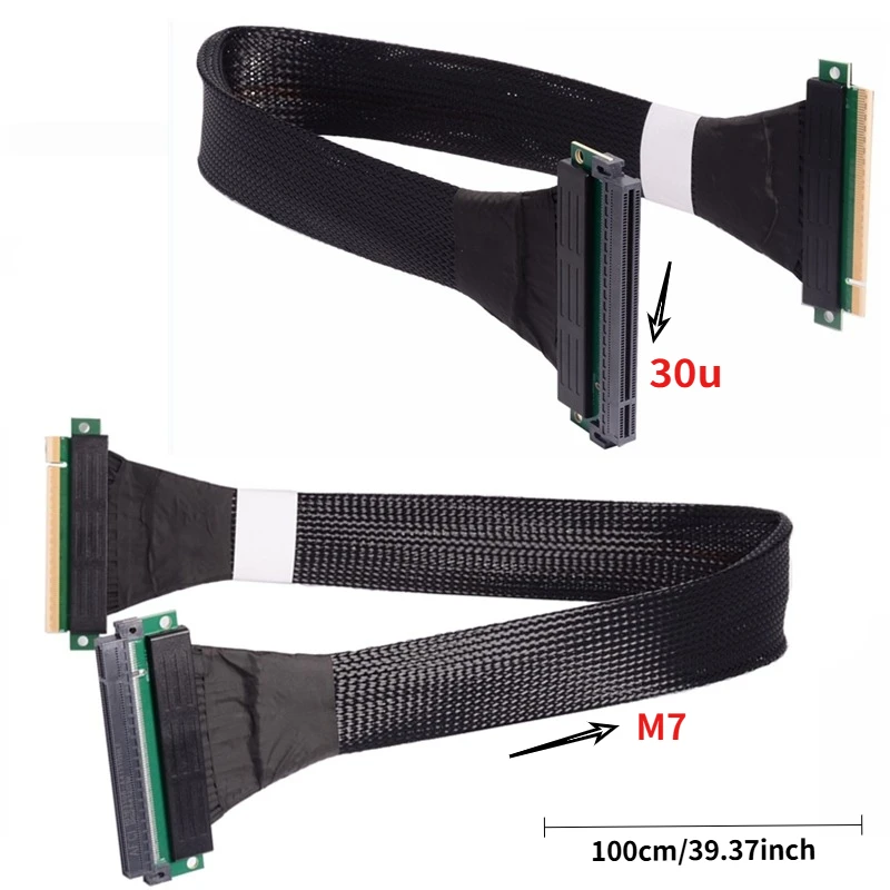 PCIE X16 5.0 Удлинительный кабель для видеокарты PCI Express 5.0 16x Серверный полноскоростной кабель 100 см для высококачественных графических процессоров
PCIE X16 5.0 Удлинительный кабель для видеокарты PCI Express 5.0 16x Серверный полноскоростной кабель 100 см для высококачественных графических процессоров