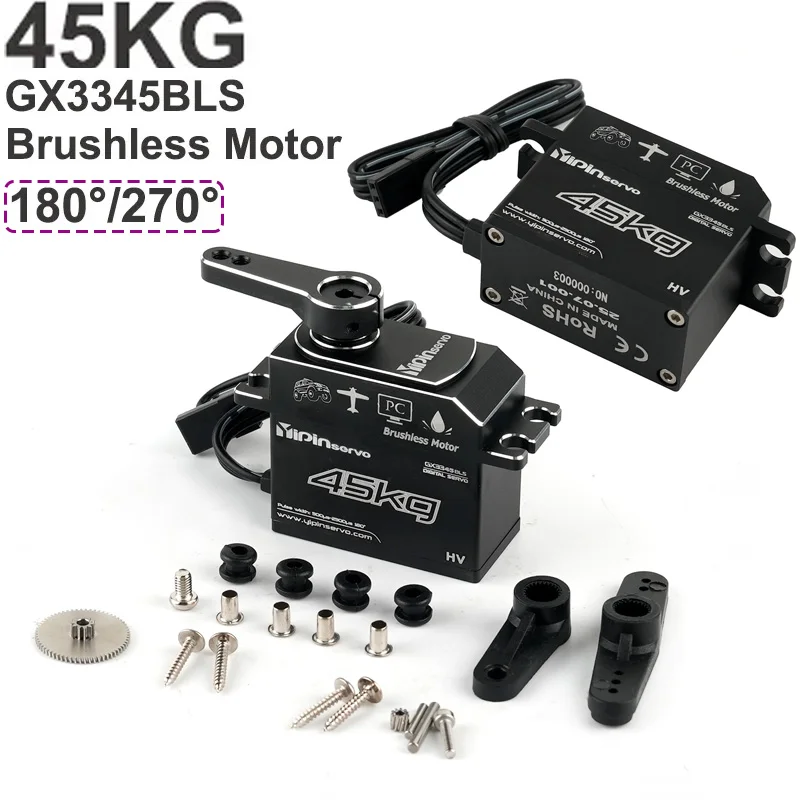 45KG GX3345BLS Digital Servos Brushless Motor 180/270 Degree Angle Controllable High Torque Servos Toys Parts For RC Robot Car
45KG GX3345BLS Digital Servos Brushless Motor 180/270 Degree Angle Controllable High Torque Servos Toys Parts For RC Robot Car