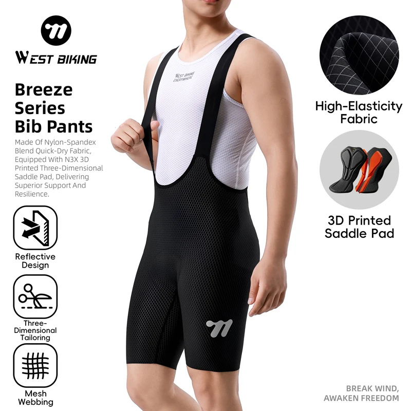 WEST BIKING Men's Cycling Bib Shorts 3D Padded with Shock Absorption Quick-Dry & Breathable MTB/Long-Distance/Road Cycling Gear
WEST BIKING Men's Cycling Bib Shorts 3D Padded with Shock Absorption Quick-Dry & Breathable MTB/Long-Distance/Road Cycling Gear