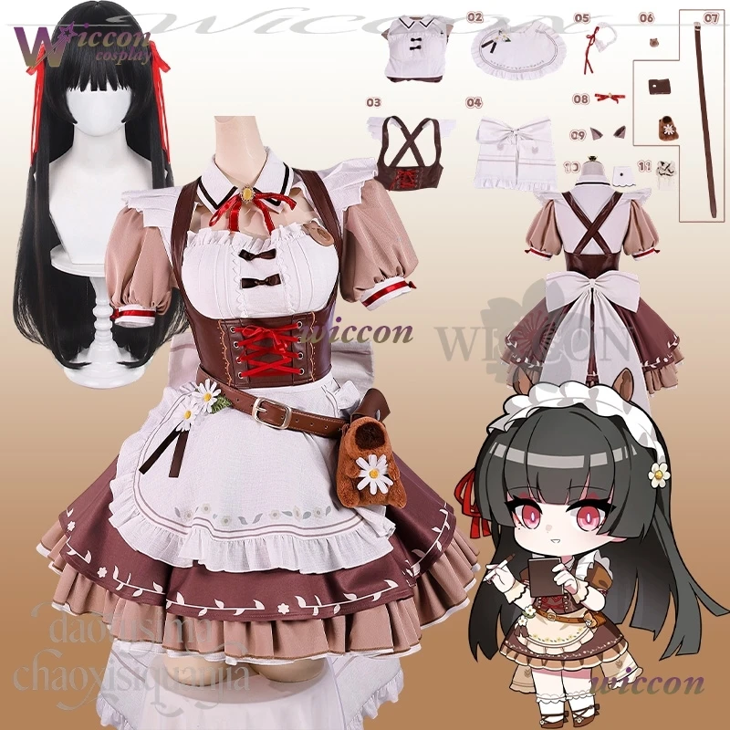 CHISA Корейский кафе Кроссовер Косплей Аниме Игра Zenless Zone Zero Костюм Kawaii Коричневый наряд горничной Sweet Lolita Christmas 코스프레
CHISA Корейский кафе Кроссовер Косплей Аниме Игра Zenless Zone Zero Костюм Kawaii Коричневый наряд горничной Sweet Lolita Christmas 코스프레