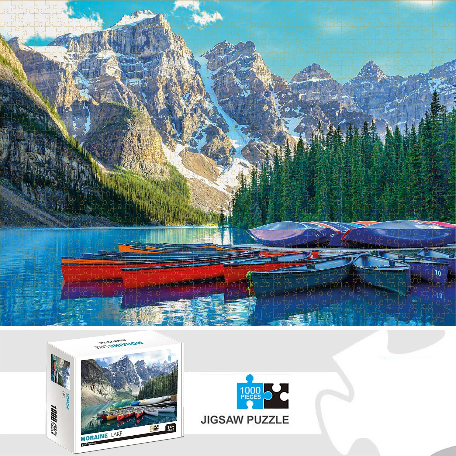 1000 Pieces Moraine Lake Jigsaw Puzzles for Adults Home Decor Games Family Fun Floor Puzzles Educational Toys
1000 Pieces Moraine Lake Jigsaw Puzzles for Adults Home Decor Games Family Fun Floor Puzzles Educational Toys