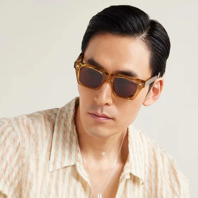 PENG Thick Brand Designer Sunglasses Men's Classic Square Acetate Outdoor Glasses Men's and Women's Handmade UV400 Glasses
PENG Thick Brand Designer Sunglasses Men's Classic Square Acetate Outdoor Glasses Men's and Women's Handmade UV400 Glasses