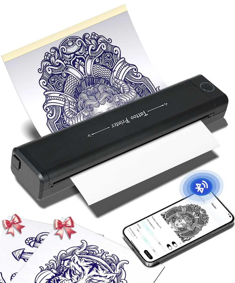 MK H1 Tattoo Transfer Machine Wireless Mini Portable Tattoo Thermal Transfer Paper Computer Tablet Mobile Phone Printing
MK H1 Tattoo Transfer Machine Wireless Mini Portable Tattoo Thermal Transfer Paper Computer Tablet Mobile Phone Printing