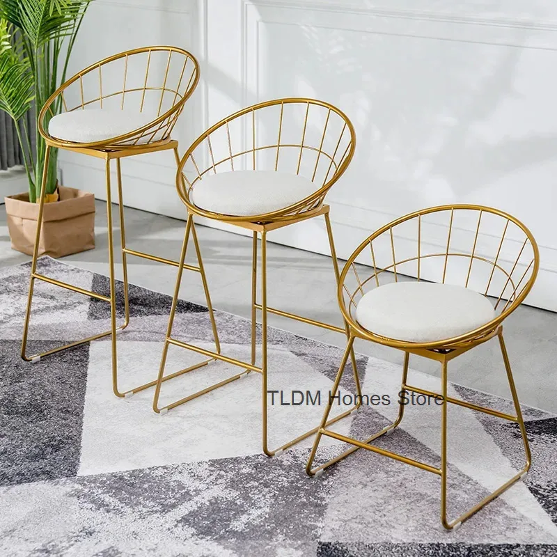 Gold Balcony Bar Stools Luxury Reception Desks Designer Design Dining Chairs Gaming Comfortable Taburete Alto Salon Furniture
Gold Balcony Bar Stools Luxury Reception Desks Designer Design Dining Chairs Gaming Comfortable Taburete Alto Salon Furniture