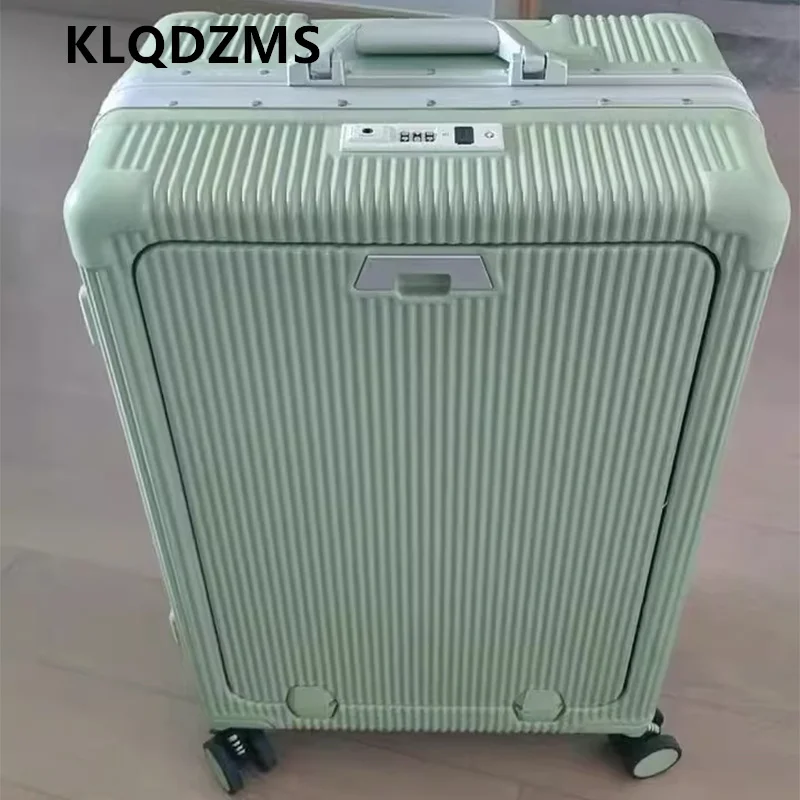 KLQDZMS Travel Luggage Front Opening Laptop Boarding Case USB Charging Trolley Case 20"24Inch Aluminum Frame Rolling Suitcase
KLQDZMS Travel Luggage Front Opening Laptop Boarding Case USB Charging Trolley Case 20"24Inch Aluminum Frame Rolling Suitcase