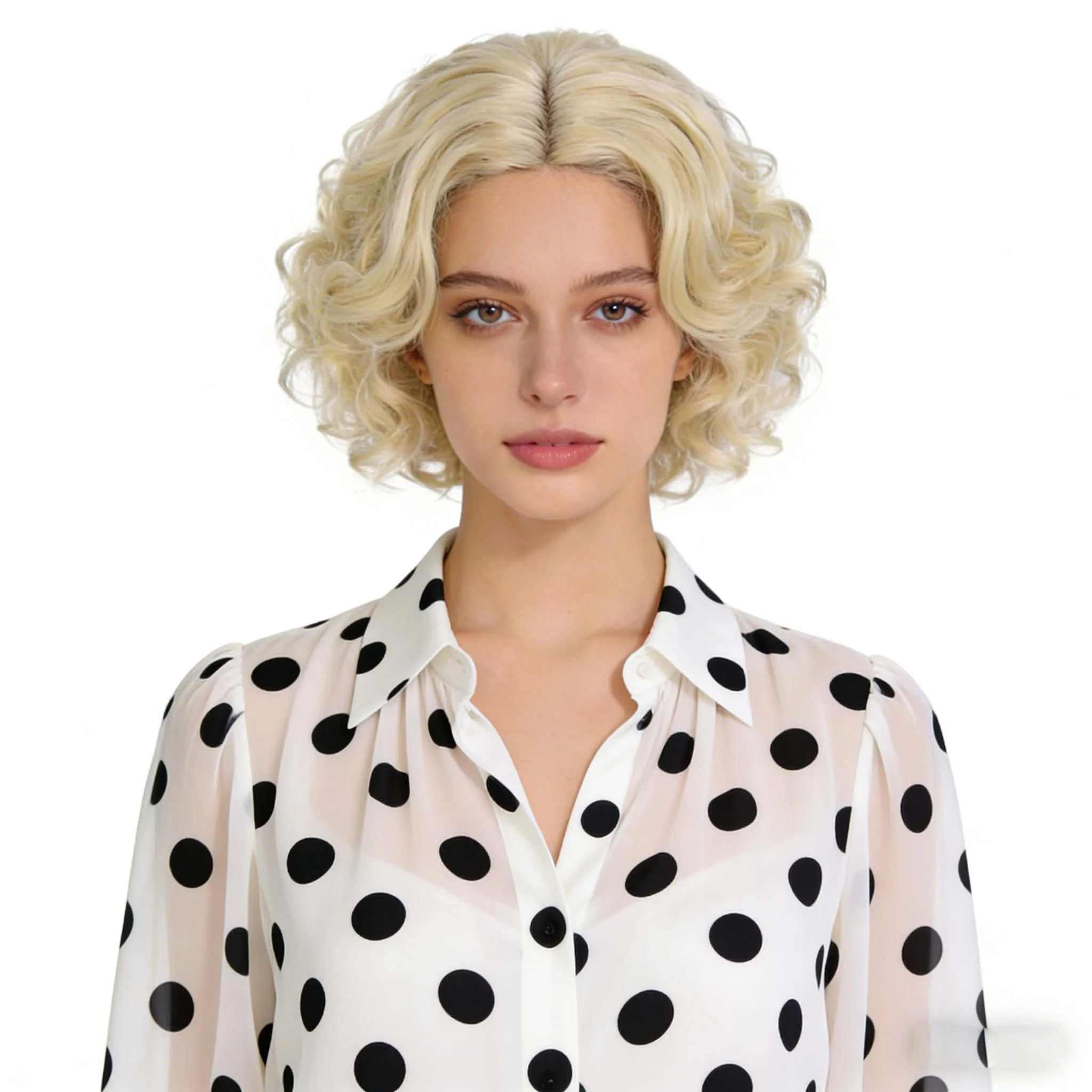 Short Curly Blonde Synthetic Wigs 12inch For Women Heat Resistant Natural Fluffy Wig Cosplay Daily Party Halloween Easy to Wear
Short Curly Blonde Synthetic Wigs 12inch For Women Heat Resistant Natural Fluffy Wig Cosplay Daily Party Halloween Easy to Wear