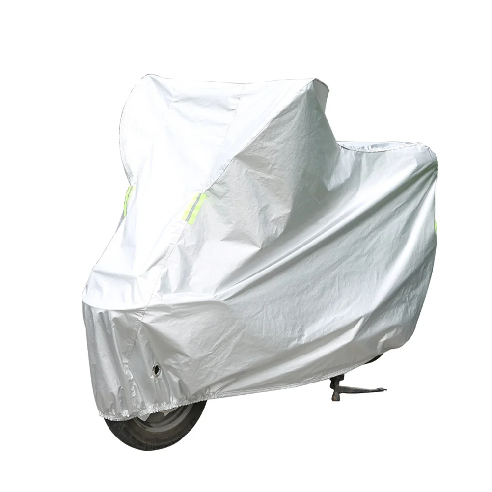 Universal Motorcycle Cover Protector Xl Silver Outdoor Sun Block Dustproof Rainproof Snowproof Motorbike Hood with Buckle Lock
Universal Motorcycle Cover Protector Xl Silver Outdoor Sun Block Dustproof Rainproof Snowproof Motorbike Hood with Buckle Lock