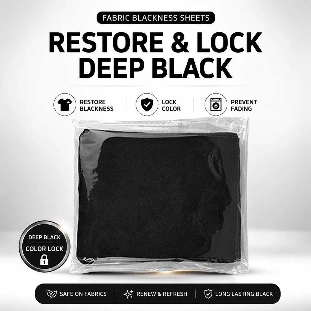 Black Color Refresh Sheets 10 Pcs Restore Faded Black Clothes Laundry Paper Anti-Fading Color Enhancer for Washing Machine
Black Color Refresh Sheets 10 Pcs Restore Faded Black Clothes Laundry Paper Anti-Fading Color Enhancer for Washing Machine