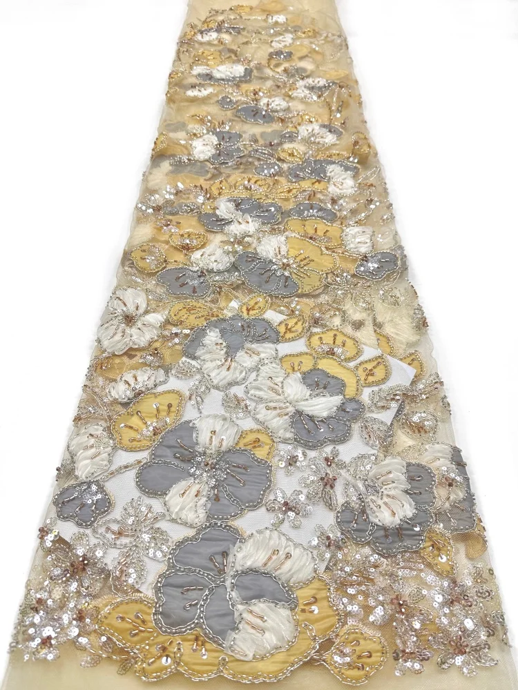 Nigerian Groom Embroidery Lace Fabric French African Beaded Sequins Lace Fabric Women Wedding Dress 5 Yards
Nigerian Groom Embroidery Lace Fabric French African Beaded Sequins Lace Fabric Women Wedding Dress 5 Yards
