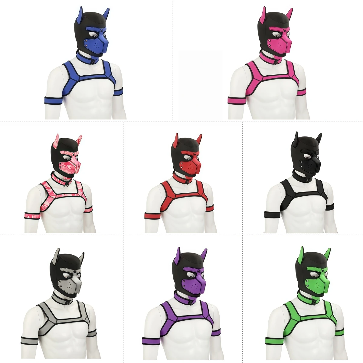 Fetish Exotic Rave Costumes Large Size Padded Rubber Full Head Hood Mask with Collar for Dog Roleplay Accessories Puppy Cosplay
Fetish Exotic Rave Costumes Large Size Padded Rubber Full Head Hood Mask with Collar for Dog Roleplay Accessories Puppy Cosplay