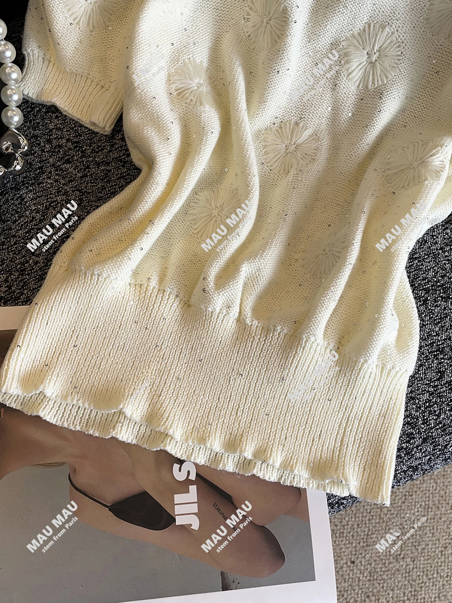 e Embroidered Sequin Knitwear Sweater Soft Chinoiserie Sle Women's Premium Faion Autumn Collection round Ne or...
e Embroidered Sequin Knitwear Sweater Soft Chinoiserie Sle Women's Premium Faion Autumn Collection round Ne or...