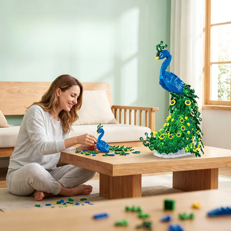 Hot-selling peacock building block set, beautifully crafted peacock animal-shaped building block components, perfect for creativ
Hot-selling peacock building block set, beautifully crafted peacock animal-shaped building block components, perfect for creativ