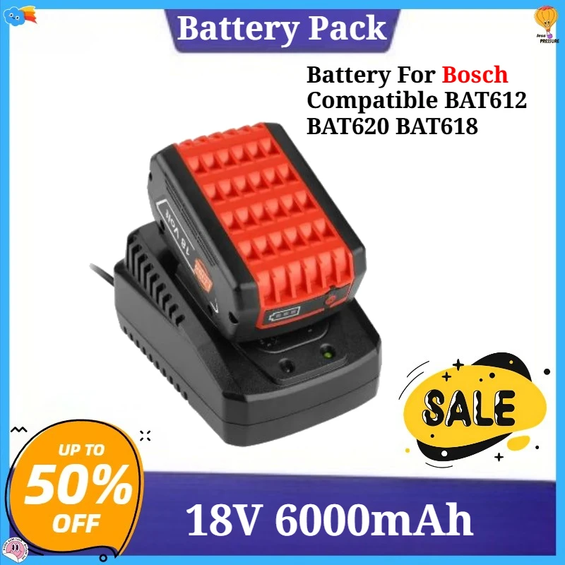 BAT609 18V 6000mAh Replacement Battery For Bosch Compatible BAT612 BAT620 BAT618 BAT619G SKC181-02 Cordless Power Tool Battery
BAT609 18V 6000mAh Replacement Battery For Bosch Compatible BAT612 BAT620 BAT618 BAT619G SKC181-02 Cordless Power Tool Battery