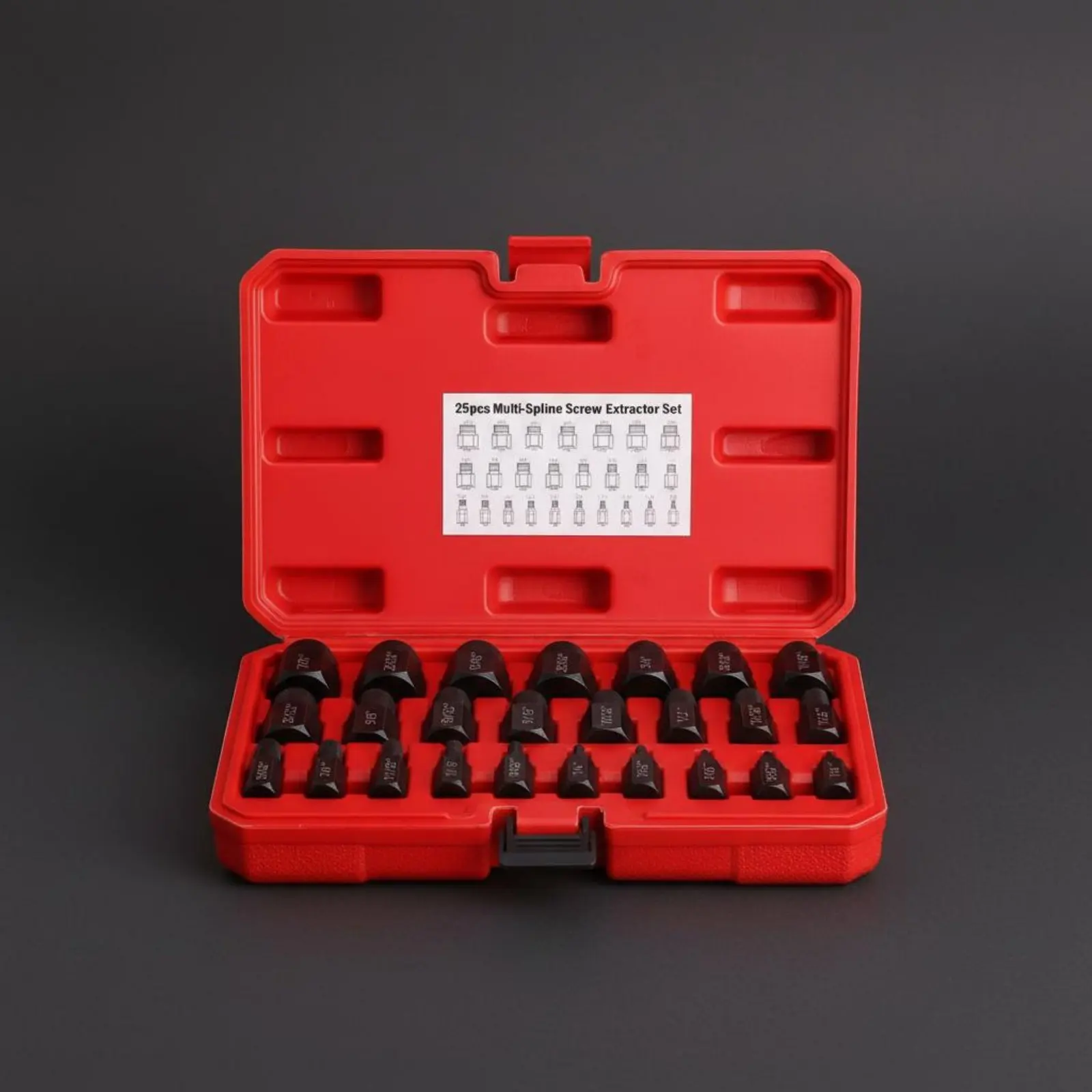 25 Pieces Multigroove Extractor Set Fast Removal Damaged Screw Remover Set Stripped Bolt Extractor Kit Counter-Clockwise Thread
25 Pieces Multigroove Extractor Set Fast Removal Damaged Screw Remover Set Stripped Bolt Extractor Kit Counter-Clockwise Thread