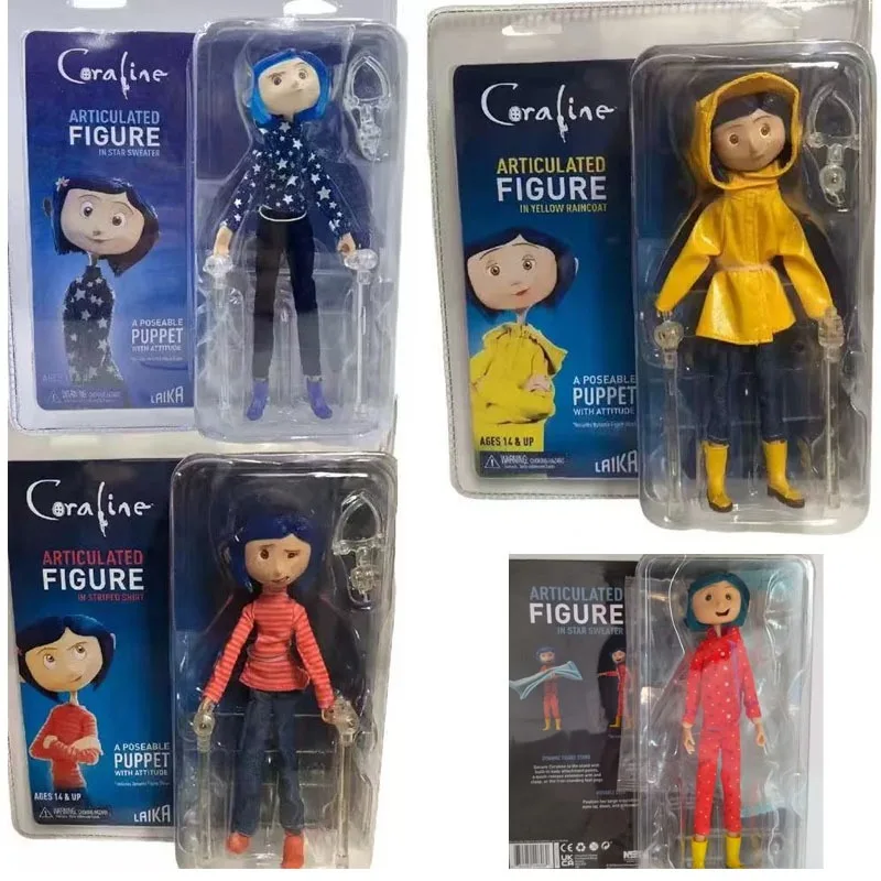 Hot Cute Anime Coraline Toy Articulated Anime Figure Raincoat Sweater in Striped Shirt Toy LA Girl Decoration Model Bithday Gift
Hot Cute Anime Coraline Toy Articulated Anime Figure Raincoat Sweater in Striped Shirt Toy LA Girl Decoration Model Bithday Gift