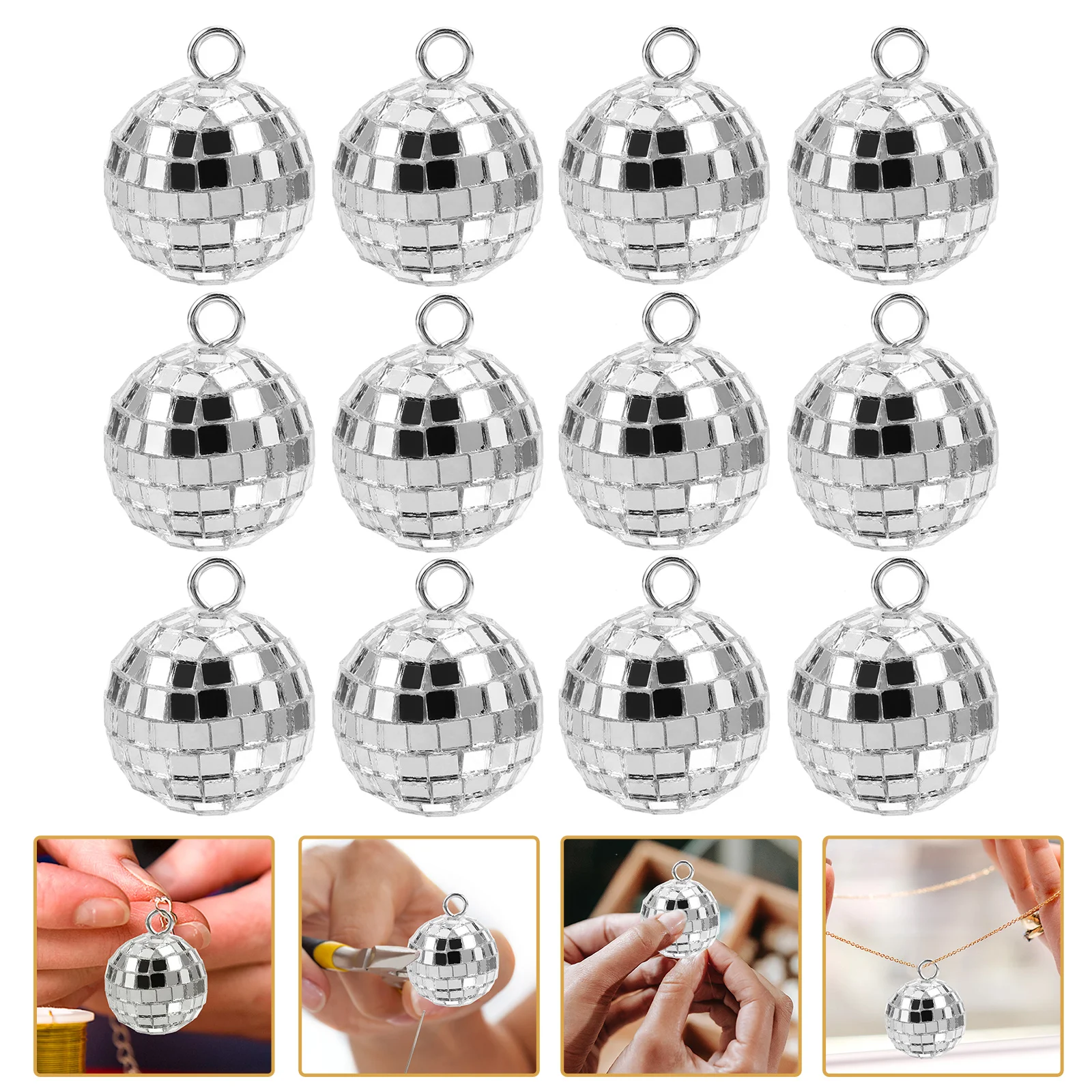 20 Pcs Vintage Disco Pendant Ball Charm Crafts Necklace Charms For DIY Bracelet Jewelry Making Findings Plastic Supplies
20 Pcs Vintage Disco Pendant Ball Charm Crafts Necklace Charms For DIY Bracelet Jewelry Making Findings Plastic Supplies