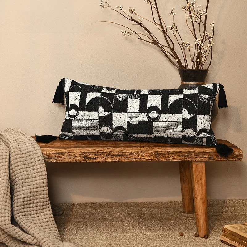 Bla Tassel Geometric Pillow Living Room Sofa Decorative Cuion Removable Cover down Alternative Filling Chinese Sle
Bla Tassel Geometric Pillow Living Room Sofa Decorative Cuion Removable Cover down Alternative Filling Chinese Sle