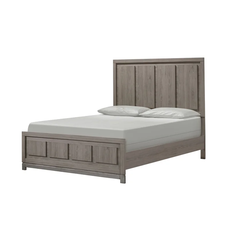 1pc Modern Queen Panel Bed, Minimalist Design, Soft Grey Oak Finish
1pc Modern Queen Panel Bed, Minimalist Design, Soft Grey Oak Finish